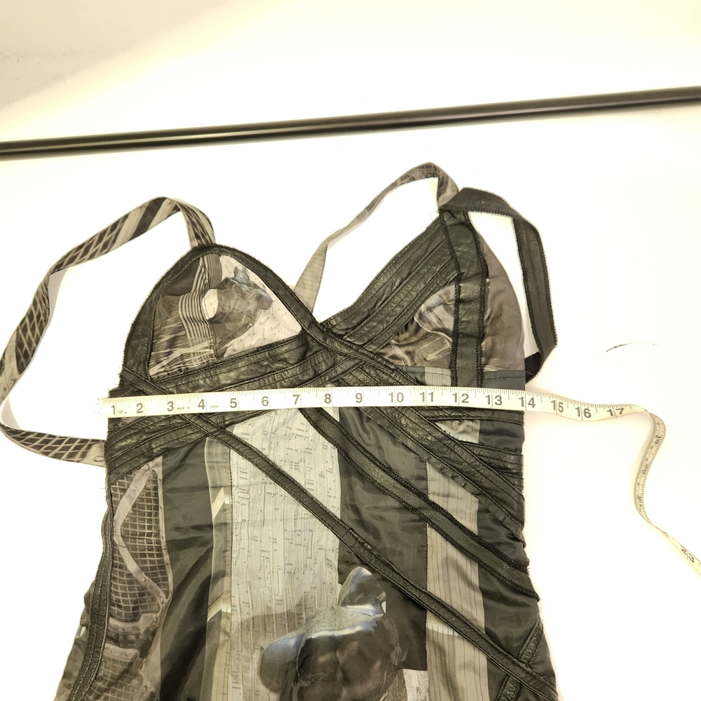 Chic Black and Gray Women's Mini Dress - Picture 9 of 9